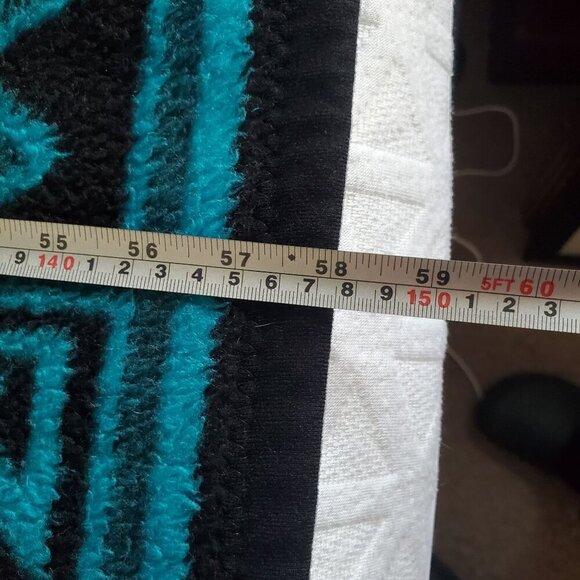 VTG Ibena Reversible Southwestern Blanket Tribal Design 58"x73" Made In Turkey - Picture 11 of 12